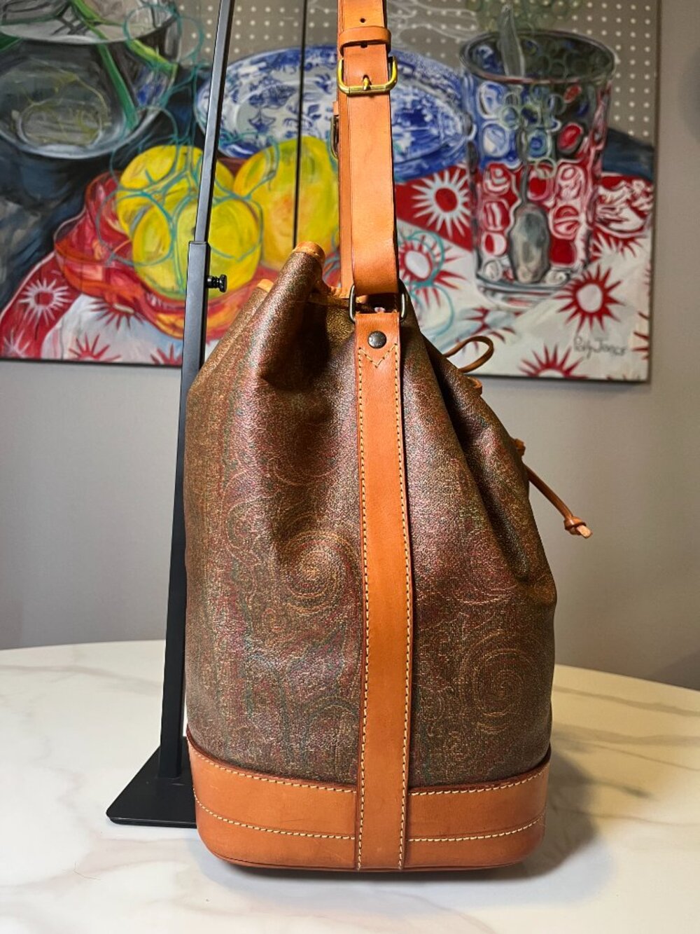 Etro Paisley Bucket Bag + Key Case - Picture 5 of 13